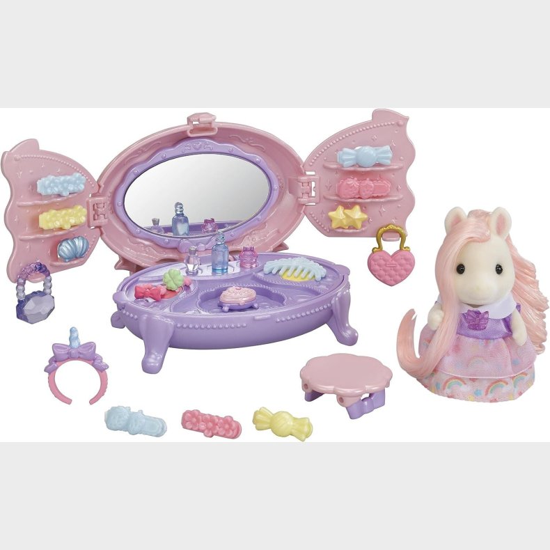 Sylvanian Families Dukkehustilbeh�r Sminkebord til b�rn med Figur