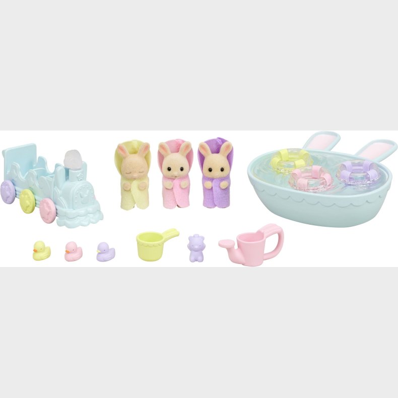 Sylvanian Families Dukkehustilbeh�r Triplets Baby Bathtime Set