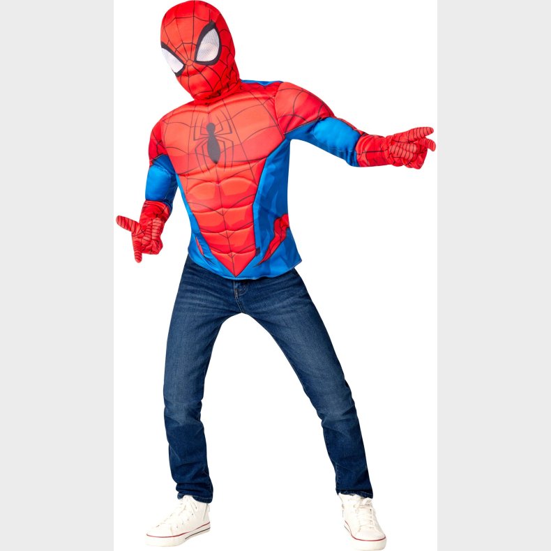 Marvel Spider-Man Kostume Overdel med Maske