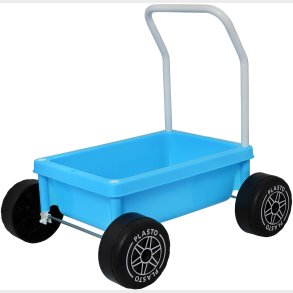 Plasto Gvogn med Lydsvag Hjul, Turkis