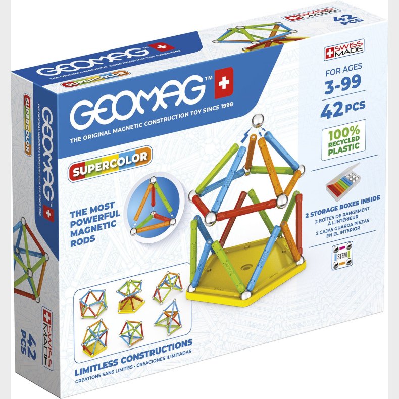 Geomag Supercolor Byggest 42 Dele