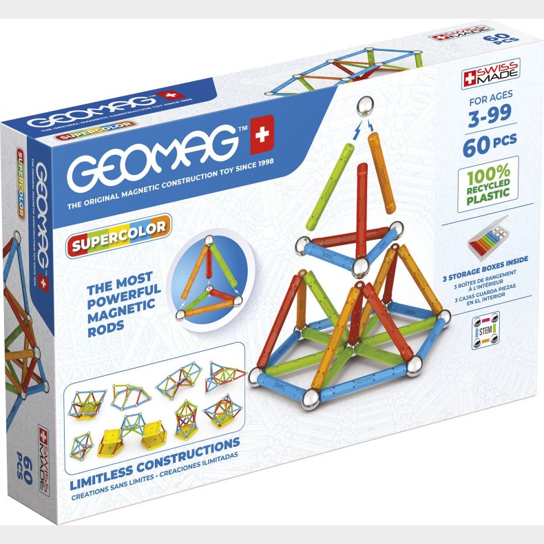 Geomag Supercolor Byggest 60 Dele