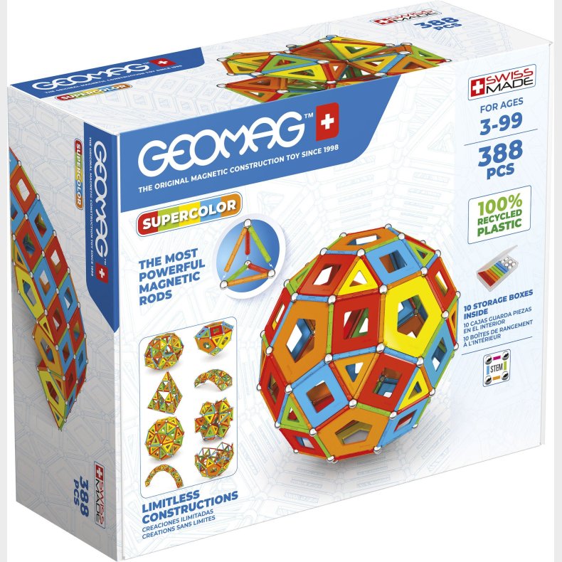 Geomag Supercolor Panels Masterbox Byggest 388 Dele