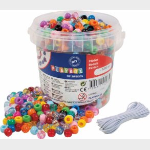 Playbox Kongoperler i Spand 1200 Stk.