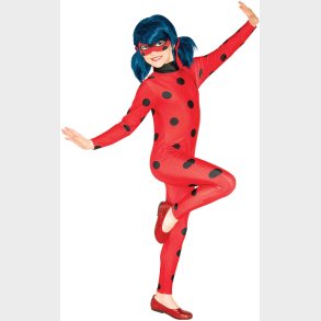 Miraculous Ladybug Kostume med Maske, 3-4 r