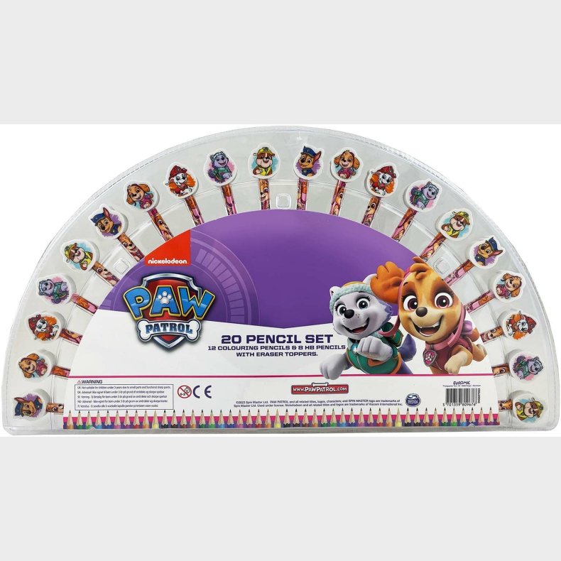 Paw Patrol Tegnest med Viskelder 20-Pak