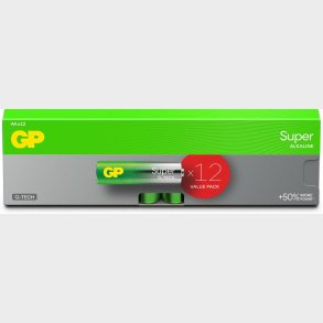 GP Super Alkaline G-TECH AA/LR6 Batterier 12-Pak