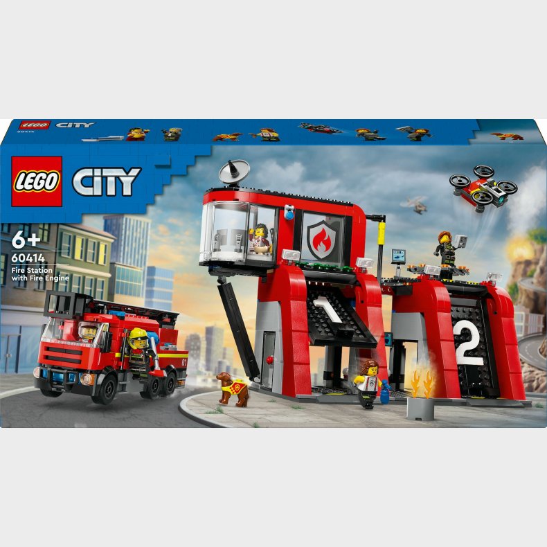 LEGO City 60414 Brandstation med brandbil