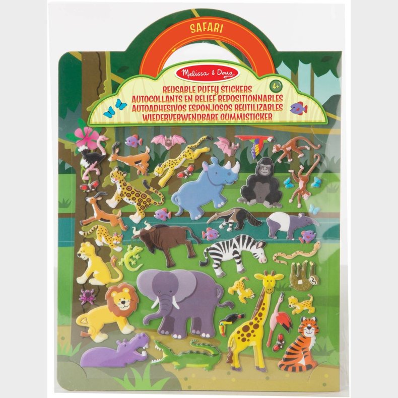 Melissa &amp; Doug Klistermrkebog Safari 42 Stk.