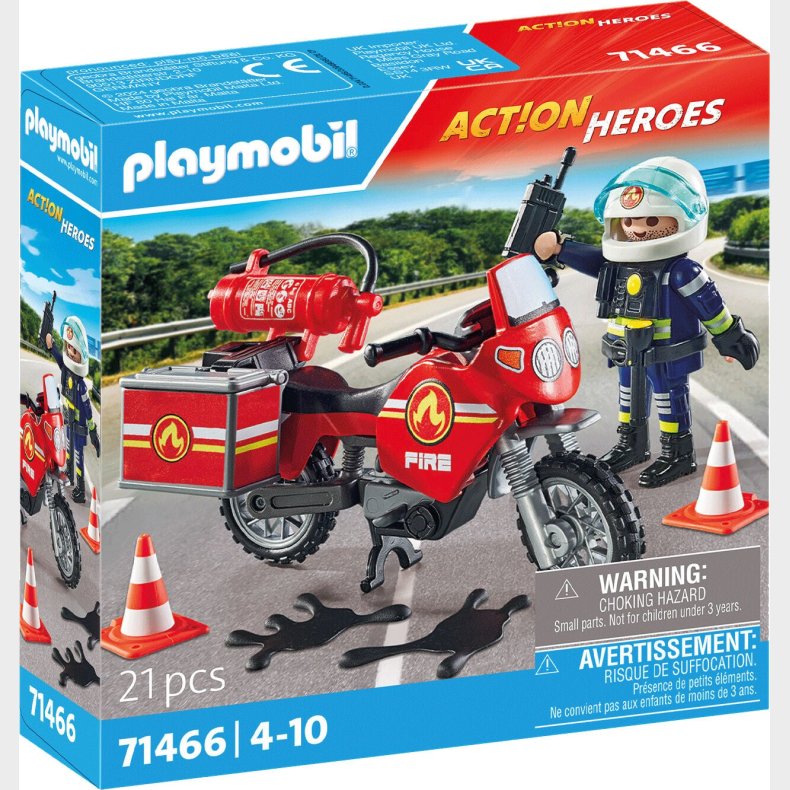 Playmobil 71466 Action Heroes Byggest Brandbil P Ulykkesstedet
