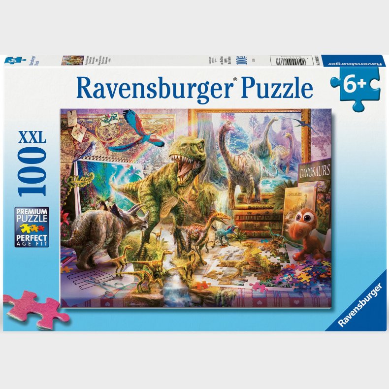 Ravensburger Dino Toys Come To Life XXL Puslespil 100 Brikker