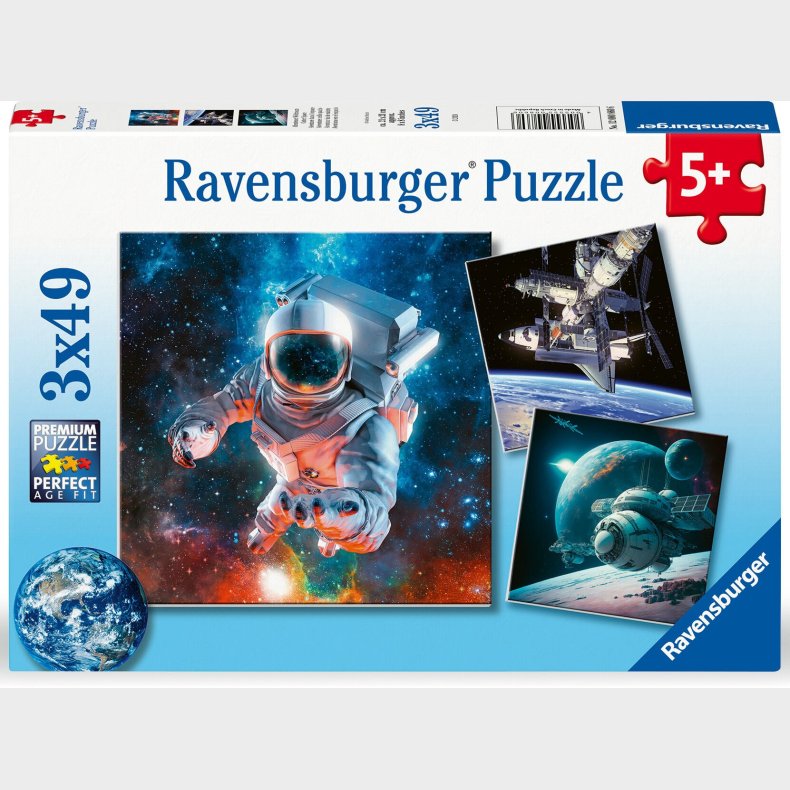 Ravensburger Puslespil Space Adventure 3x49 Brikker