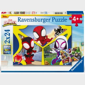 Ravensburger Spidey and His Amazing Friends Puslespil 2x24 Brikker