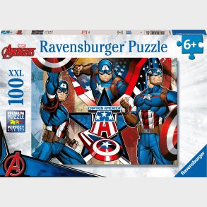 Ravensburger Marvel Avengers Captain America XXL Puslespil 100 Brikker