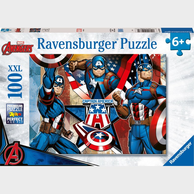 Ravensburger Marvel Avengers Captain America XXL Puslespil 100 Brikker