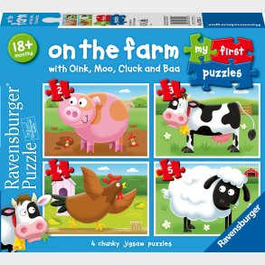 Ravensburger My First Puzzles On the Farm Puslespil 4-i-1