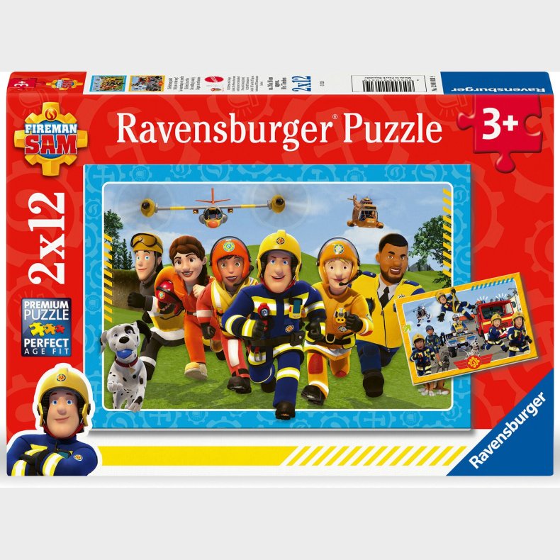 Ravensburger Brandmand Sam Puslespil 2x12 Brikker