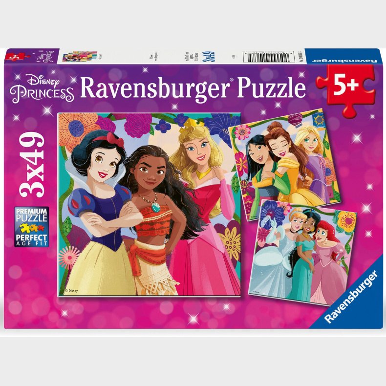 Ravensburger Disney Princess Puslespil 3x49 Brikker