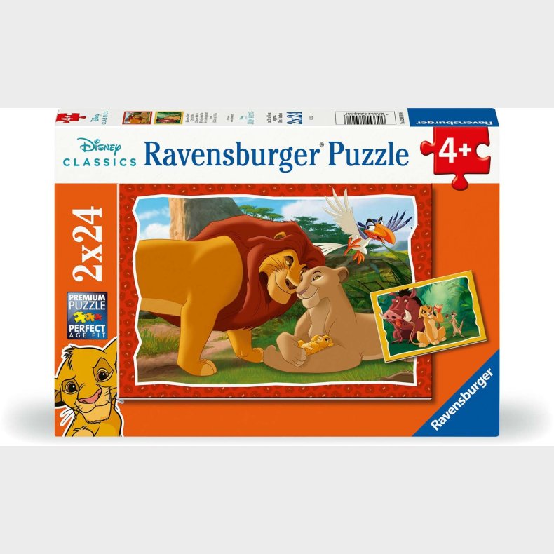 Ravensburger Lvernes Konge Puslespil 2x24 Brikker