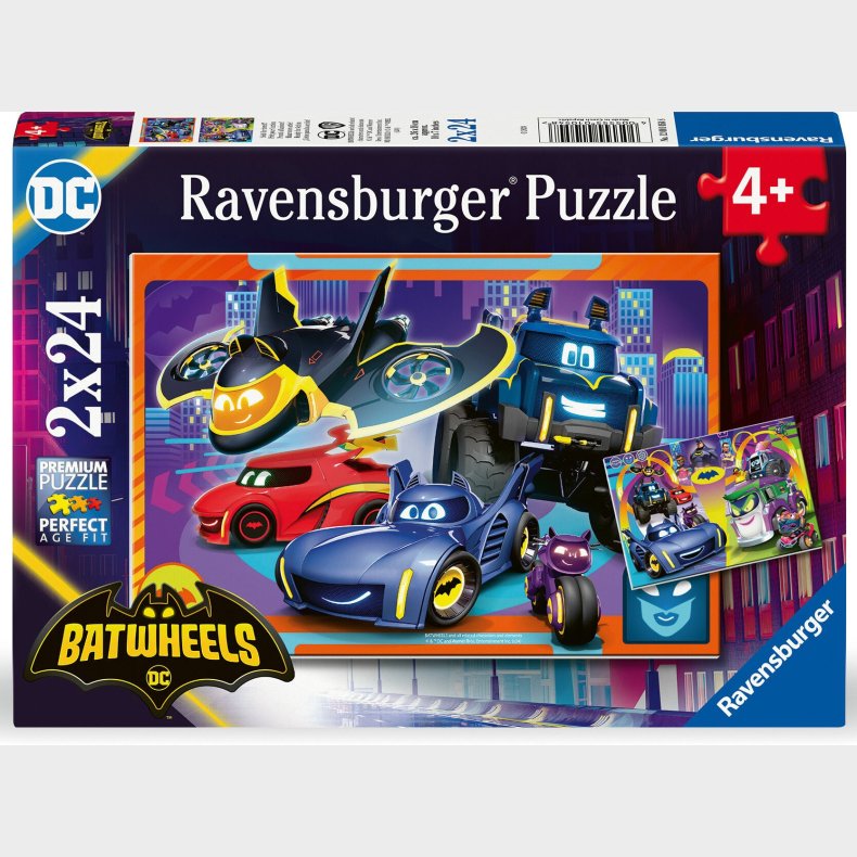 Ravensburger Batwheels Puslespil 2x24 Brikker