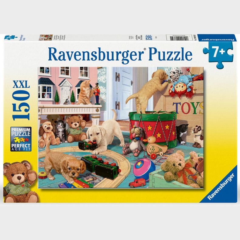 Ravensburger XXL Puslespil Little Paws Playtime 150 Brikker