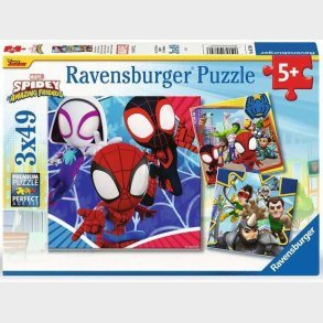Ravensburger Marvel Spidey and His Amazing Friends Puslespil 3x49 Brikker