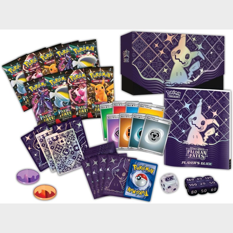 Pokmon Scarlet &  Violet Paldean Fates Elite Trainer Box Samling