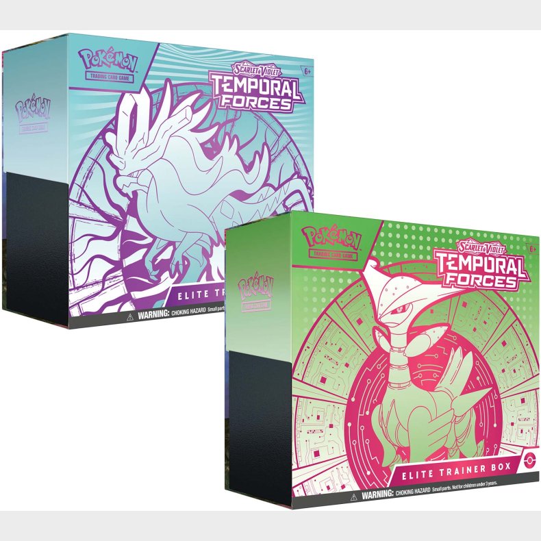 Pokmon Scarlet &  Violet Temporal Forces Elite Trainer Box Samling Blandet Udvalg