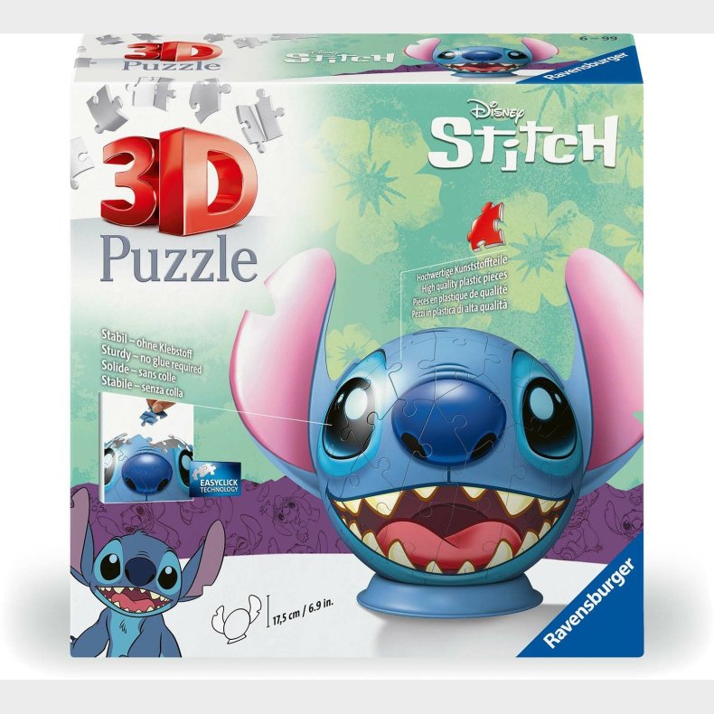 Ravensburger Disney Stitch 3D-puslespil med rer 77 Brikker