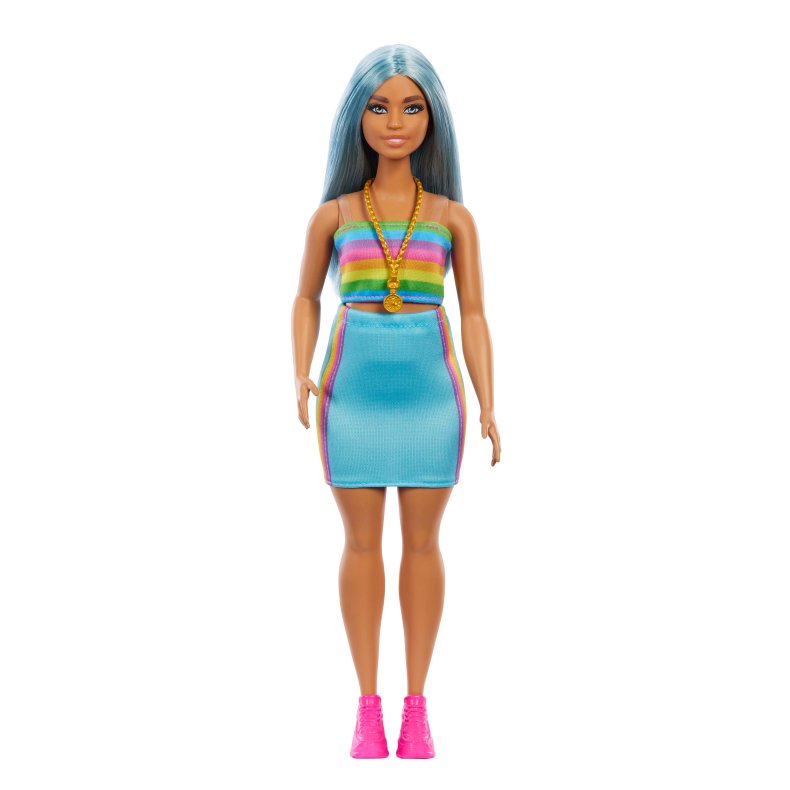 Barbie Fashionista Dukke med Bl Hr &amp;  Regnbue St