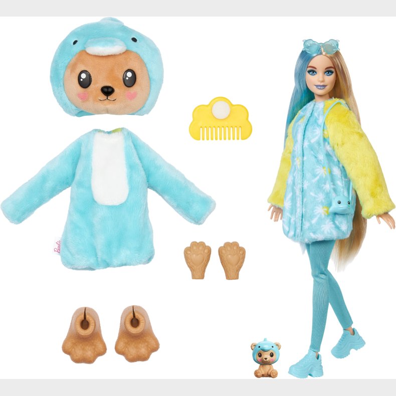 Barbie Cutie Reveal Dukke Animal Series Delfin