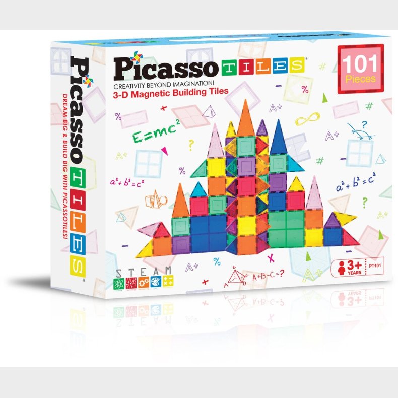 PicassoTiles Magnetisk Byggest 101 Dele