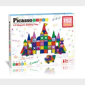 PicassoTiles Magnetisk Byggest 152 Dele