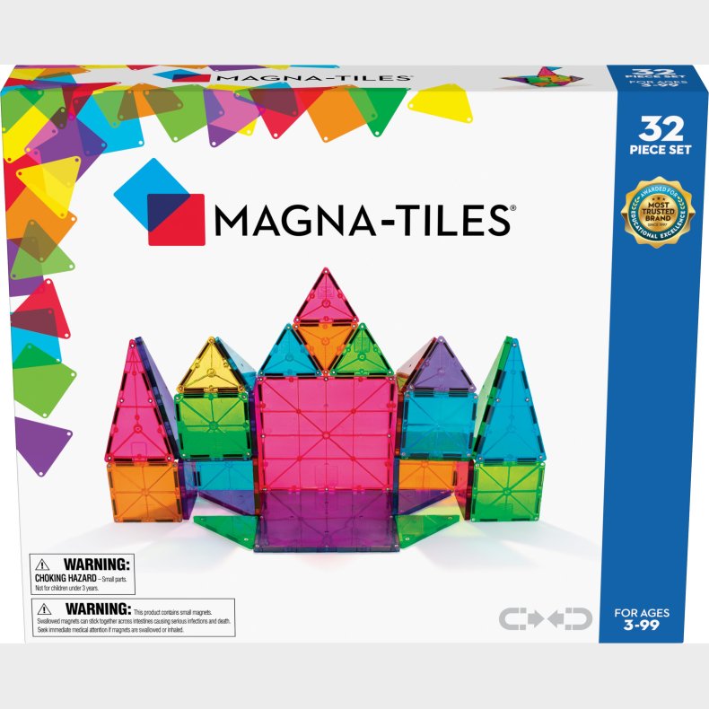 Magna-Tiles Clear Colours Byggest 32 Dele