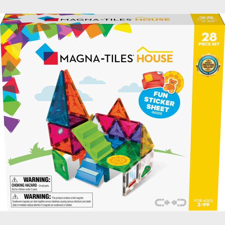 Magna-Tiles Hus Byggest 28 Dele