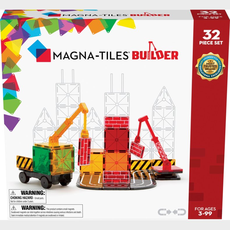 Magna-Tiles Byggearbejder Byggest 32 Dele