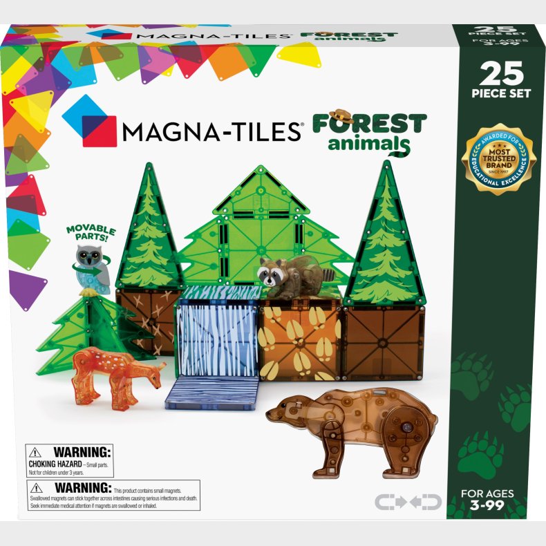 Magna-Tiles Skovdyr Byggest 25 Dele