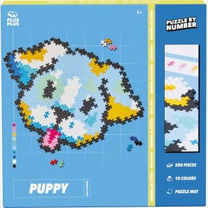 Plus-Plus Puzzle By Number Byggest Hundehvalp 500 Dele