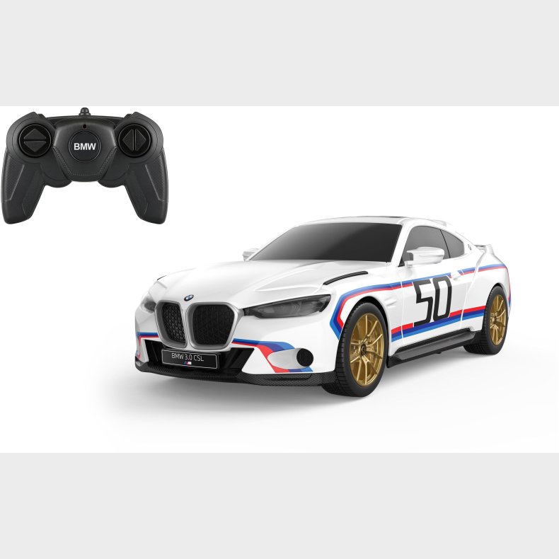 Rastar BMW 3.0 CSL Fjernstyret Bil 1:24, Hvid