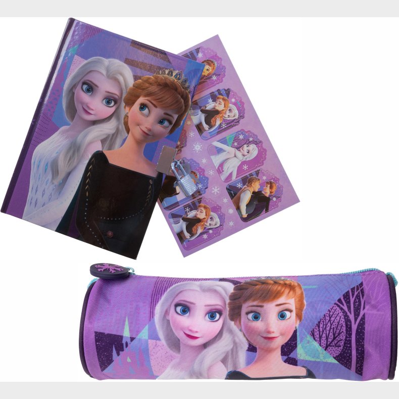 Disney Frozen Dagbog med Ls &amp;  Penalhus