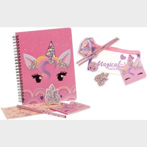 Unicorn Gems Skrivest med Klistermrker