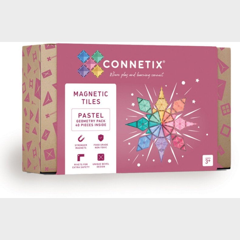 Connetix Byggest Pastel Geometry Pack 40 Dele