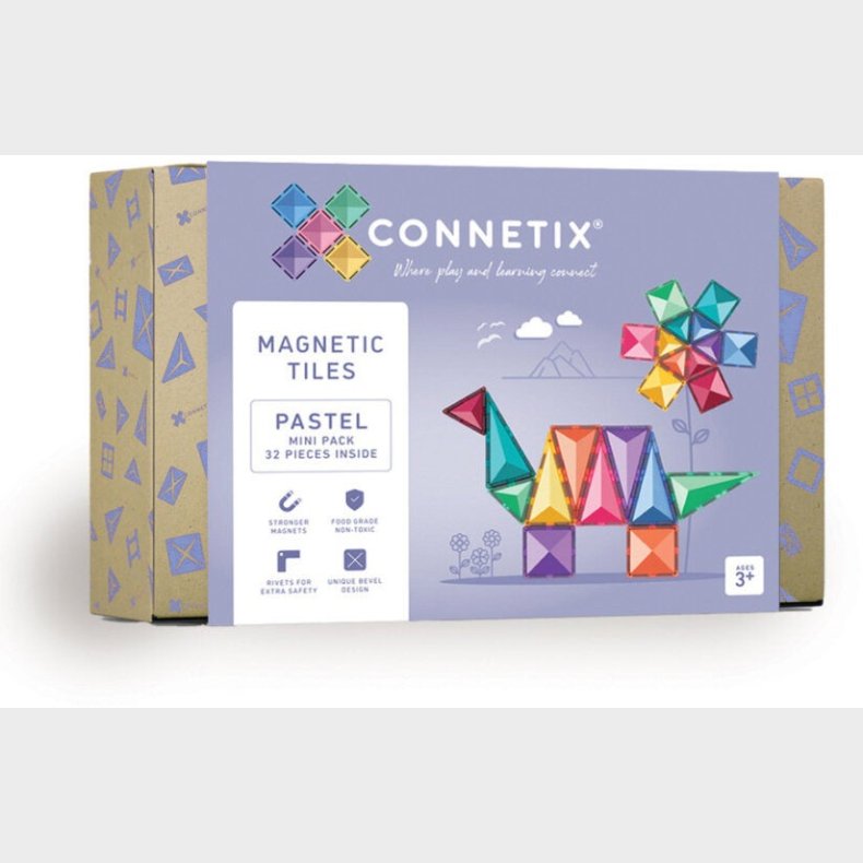 Connetix Byggest Pastel Mini Pack 32 Dele