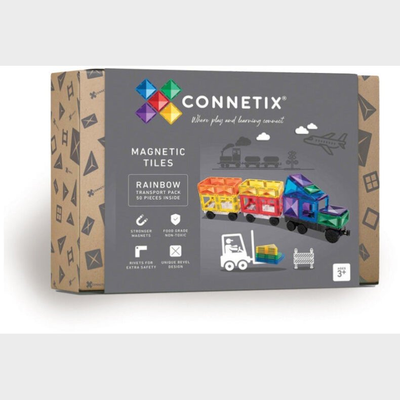 Connetix Byggest Rainbow Transport 50 Dele