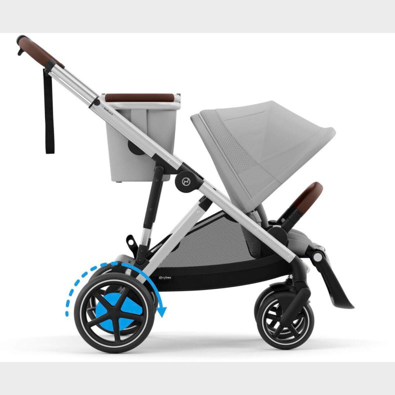 Cybex e-GAZELLE S Klapvogn, Stone Grey/Silver