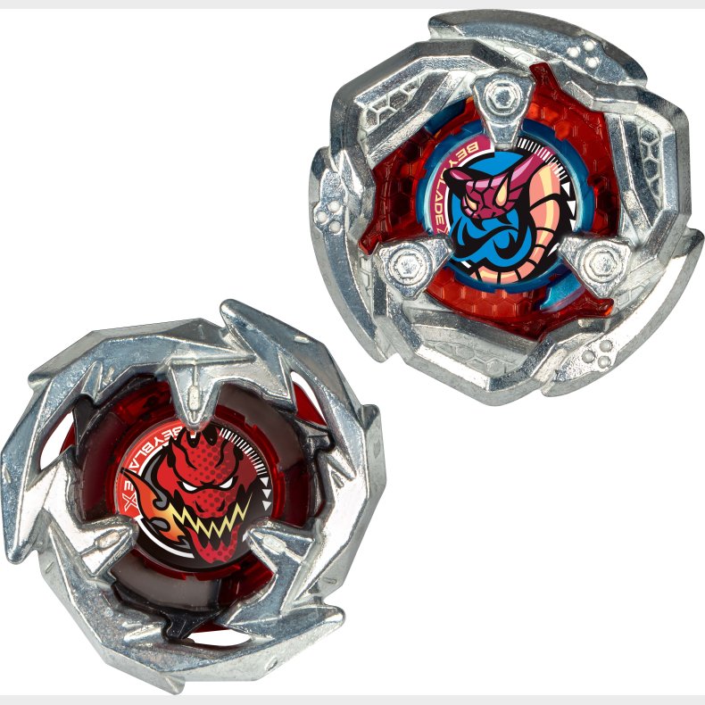 Beyblade X Tail Viper 5-80O &amp;  Sword Dran 3-60F Spinnere 2-pak