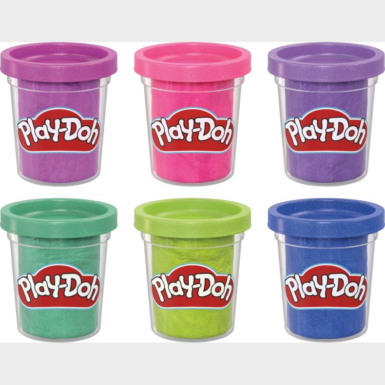 Play-Doh Glitrende Modellervoks 6-pak
