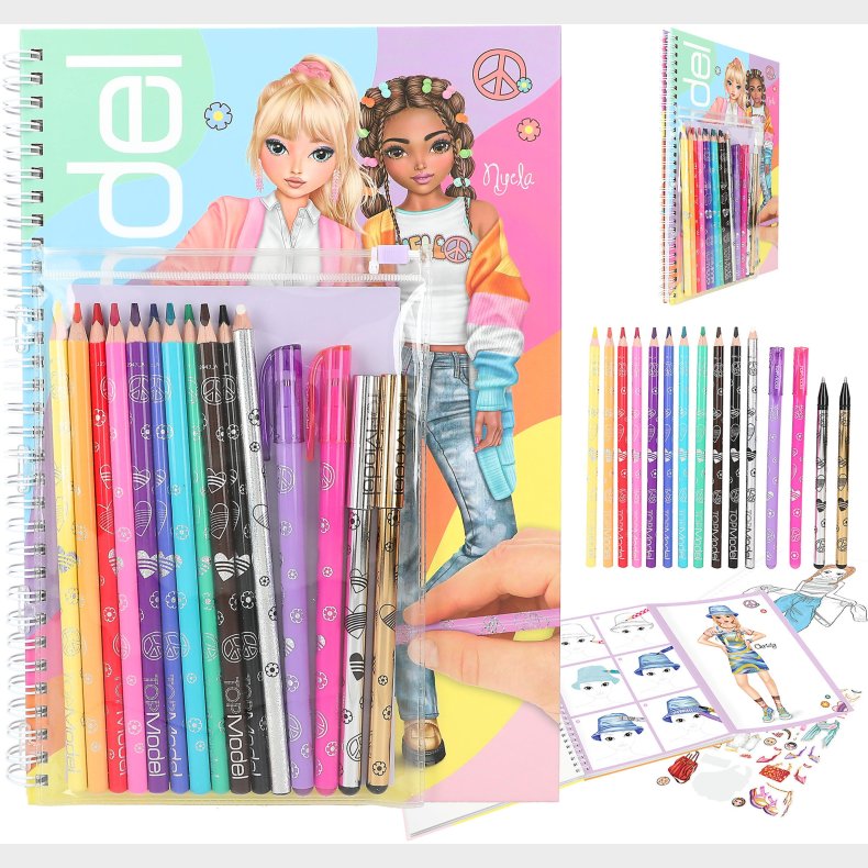 TOPModel Designbog med Farveblyanter