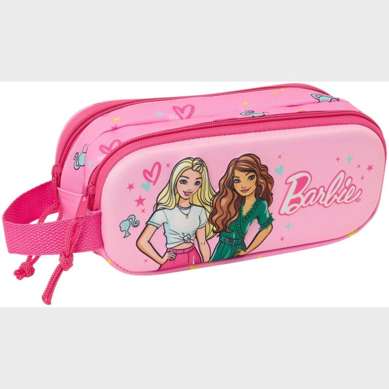 Barbie 3D Dobbelt Penalhus, Pink