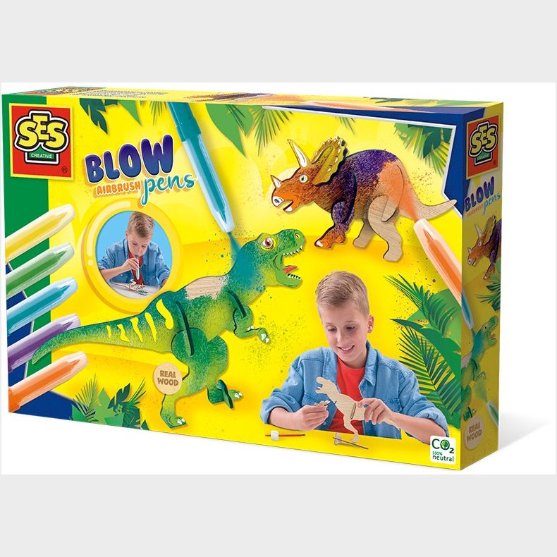 SES Creative Airbrush-pustetusser Dinosaurer